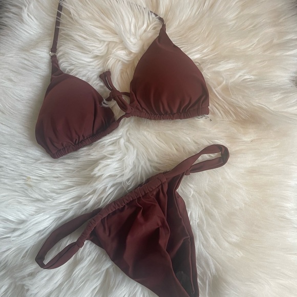 Shein Brown String Bikini Set - Picture 5 of 5